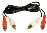 Shielded Audio Cable, Dual Gold-Plated RCA Connectors, 3 ft - We-Supply
