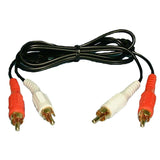 Shielded Audio Cable, Dual Gold-Plated RCA Connectors, 6 ft