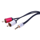 Slim 3.5 MM to Dual RCA Stereo Cable, 6 foot