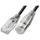 Slim Cat6 UTP Ethernet Patch Cord, 10' Black - We-Supply