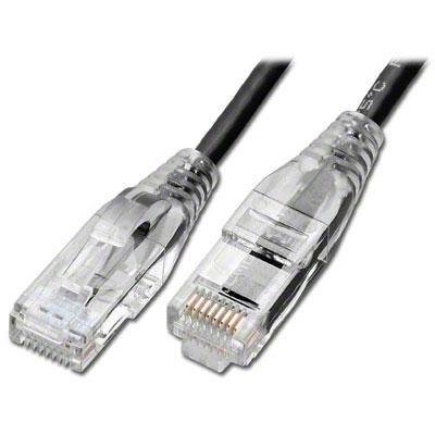 Slim Cat6 UTP Ethernet Patch Cord, 3' Black - We-Supply