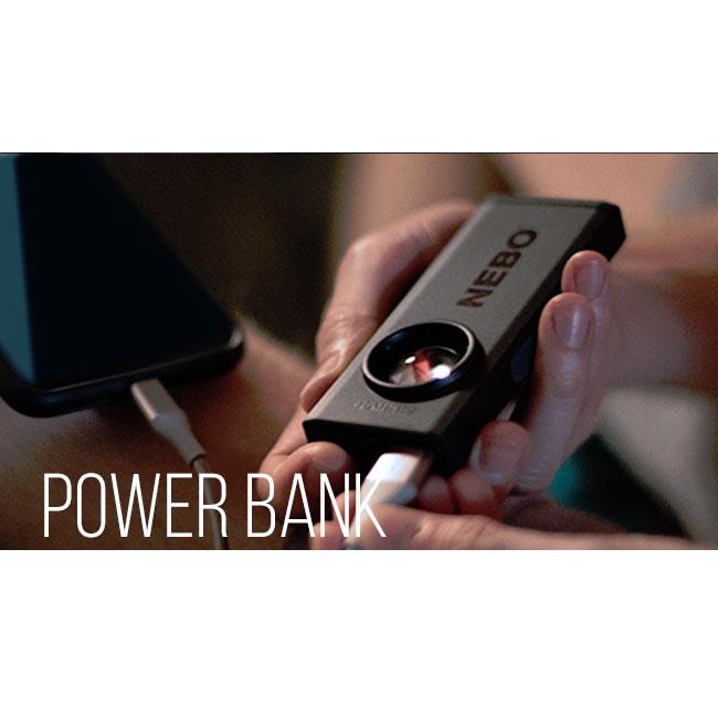 Slim+ Rechargeable Flashlight/Worklight/Laser Pointer/Powerbank 