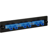 ST-ST Fiber Optic Adapter Panel with Blue Singlemode Adapters - We-Supply