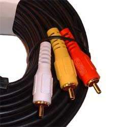 Stereo Shielded Audio/Video Cable, 3 RCA, 25 ft - We-Supply