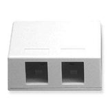 Surface Mount Box, Double, White - We-Supply