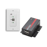 USB 2.0 over UTP Extender Decora® Wall Plate with 2-Port Hub - We-Supply