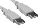 USB 2.0 Patch Cable Type A Male to A Male: 10 ft