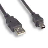 USB 2.0 Patch Cable Type A Male to Mini B Male: 15 ft
