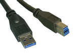 USB 3.0 Patch Cable Type A Male to B Male: 15 ft