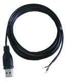 USB A Male to Bare Wire Leads, 6 ft