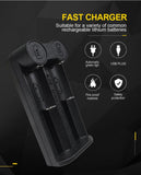 USB Battery Charger for 2x Li-Ion Batteries - We-Supply