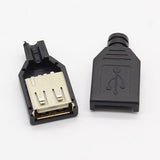 USB Replacement Type "A" Female Plug, Solder - We-Supply