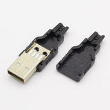USB Replacement Type "A" Male Plug, Solder - We-Supply