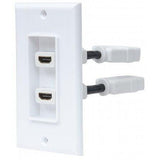 Wallplate, HDMI Female to HDMI Female Coupler, 2 Port - We-Supply