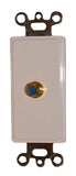 White Decora Wall Plate: (1) Gold Plated CATV F-81