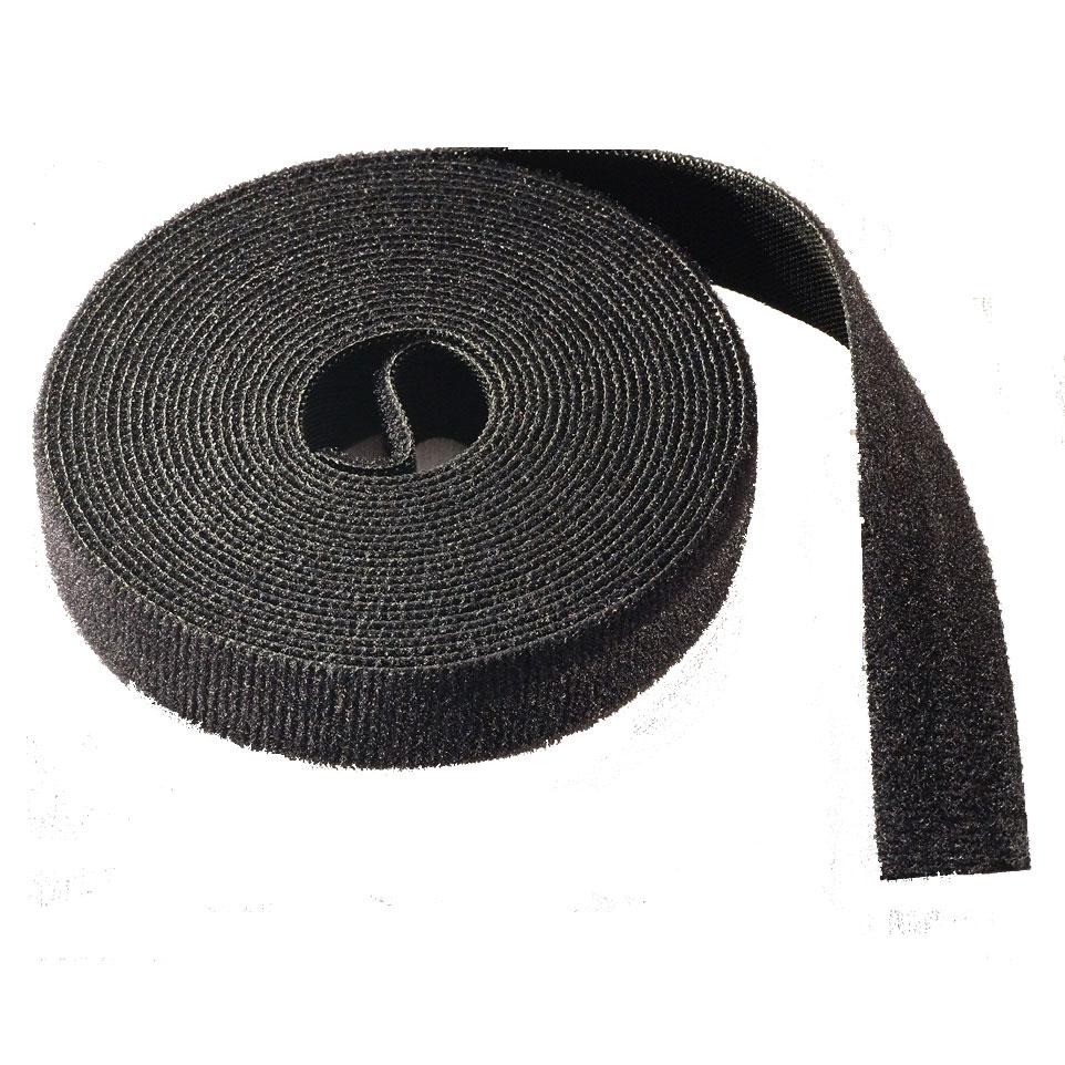 WrapStrap PLUS Double-Sided Low Profile Hook and Loop, 3/4" x 75 Foot, Black - We-Supply
