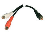 Y-Cable: (1) RCA Female to (2) RCA Female - We-Supply