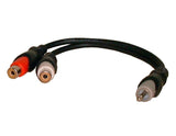Y-Cable Shielded 1 RCA Male to 2 RCA Female